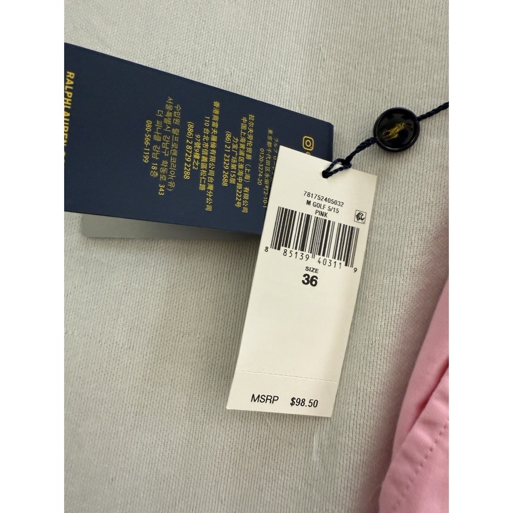 NEW Polo Ralph Lauren Classic Fit Golf 5/15 Pink Shorts Mens Size 36 POLO SHORTS - Picture 6 of 11